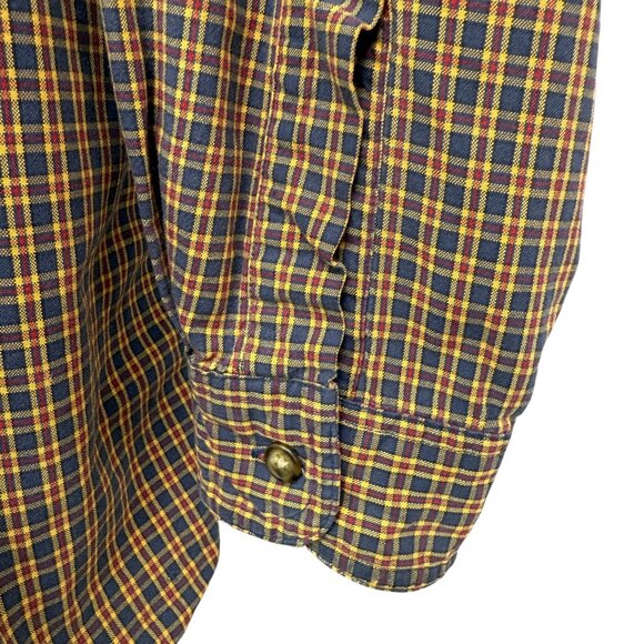 Abercrombie & Fitch Mens Shirt Medium Blue Plaid Long Sleeve VTG Preppy Y2K - Picture 9 of 12